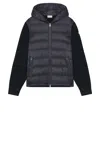 Moncler Blue Padded Zip-up Cardigan In Blue