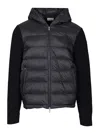 Moncler Padded Hooded Jacket In Blue