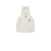 Moncler Hooded Teddy Bear Wool Zip-up Cardigan White In White