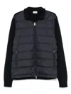 Moncler Cotton Padded Cardigan Zip In Animal Print