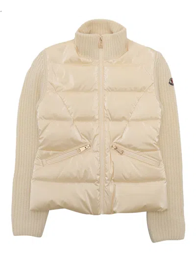 Moncler Kids' Cardigan In Beige