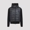 Moncler Padded Wool Zip-up Hoodie Clothing In Blue