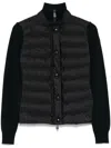 Moncler Logo-patch Padded-panel Jacket In Black