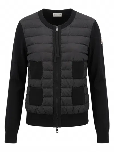 Moncler Cardigan In Black