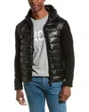 Moncler Padded Wool Zip-up Cardigan In Black