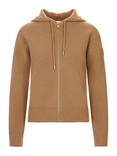 Moncler Cardigan In Brown