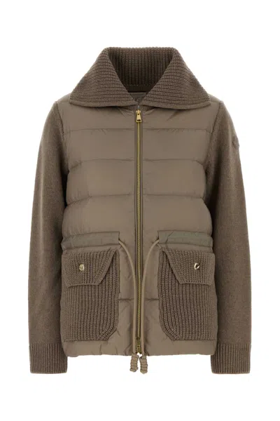 Moncler Cardigan In Brown