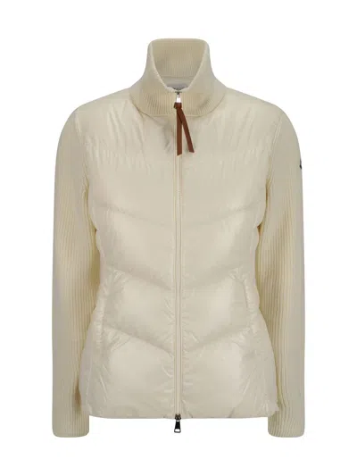 Moncler Cardigan Tricot In White