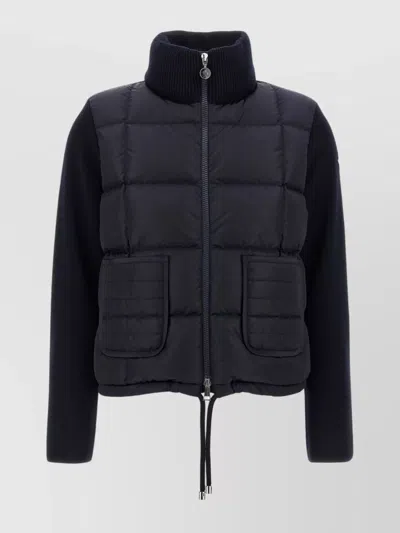 MONCLER CARDIGAN DRAWSTRING HEM QUILTED