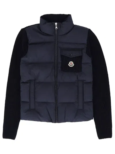 Moncler Sweater Kids Color Navy In Blue