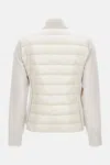 Moncler Quilted Tech Fabric Cardigan Pockets In White