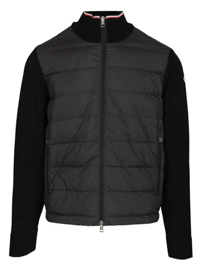 MONCLER CARDIGAN KNITWEAR BLACK
