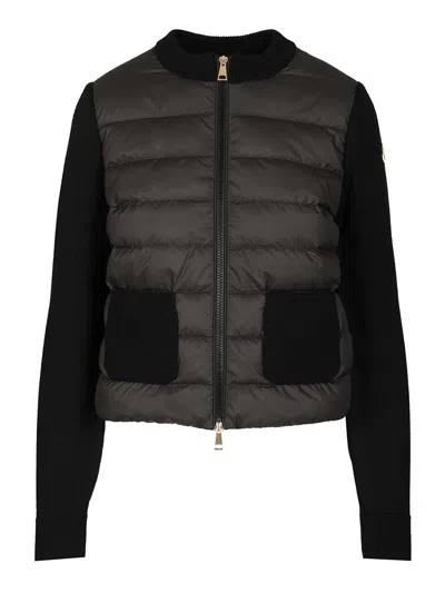 MONCLER CARDIGAN KNITWEAR BLACK