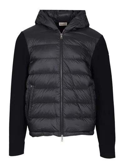 Moncler Cardigan Knitwear Blue In Black