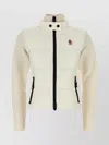 Moncler White Wool Blend Tricot Cardigan
