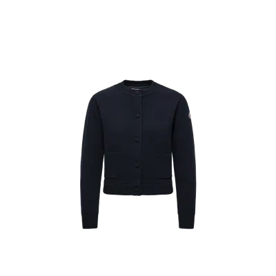Moncler Cardigan Matelassé En Laine
