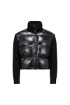 Moncler Padded Wool Cardigan In Black