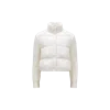 Moncler White Padded Cardigan In Wool In White