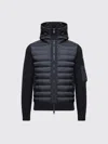 Moncler Padded Front Zip Jacket In Blue
