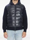 Moncler Logo-patch Padded Jacket In Blu
