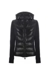 Moncler Grenoble Felpa Imbottita In Pile Con Zip E Cappuccio In Nero