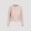 Moncler Quilted Cardigan Featuring Patch Pockets In Pink