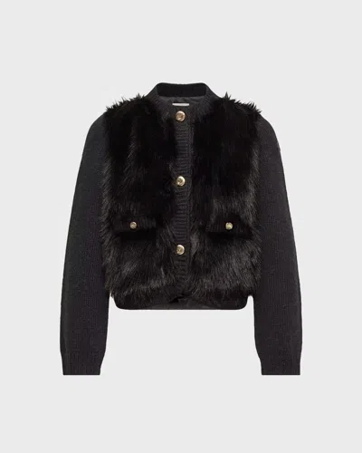 Moncler Cardigan Svart In Black