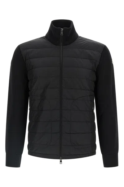 Moncler Cardigan Tricot In Black