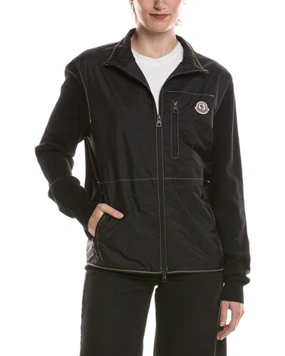 Moncler Cardigan Tricot In Black