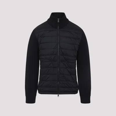 Moncler Cardigan Tricot Jacket Men In Black