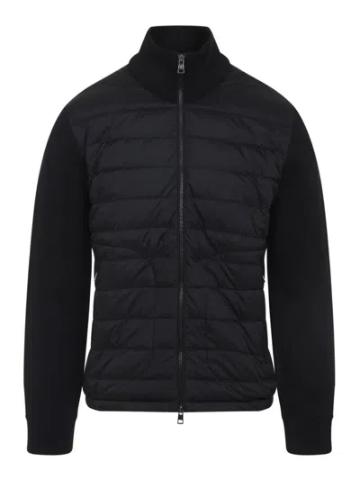 Moncler Cardigan Tricot Jacket Men In Black
