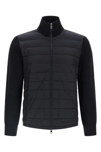 Moncler Cardigan Tricot In Black