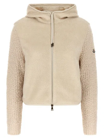 Moncler Cardigan Tricot In Brown