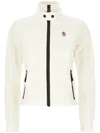 Moncler White Wool Blend Tricot Cardigan In White
