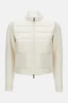 Moncler Padded Zip-up Cardigan In White