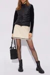 Moncler Mixed Media Down Puffer Jacket In Black