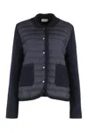 Moncler Knitwear Cardigan With Quilted Front Panel