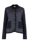 Moncler Knitwear Cardigan With Quilted Front Panel
