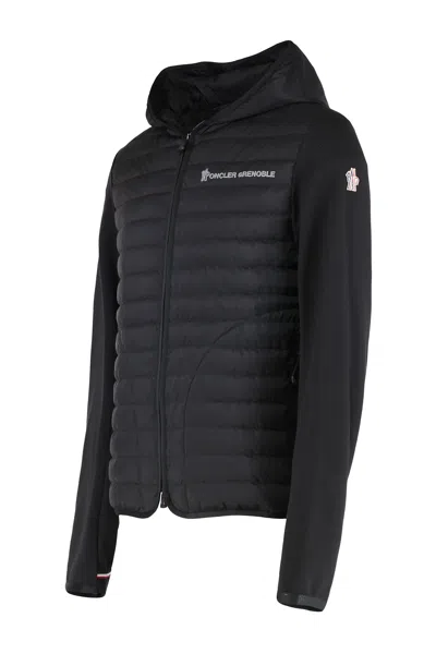 Moncler Cardigan With Padded Front Panel In Multi