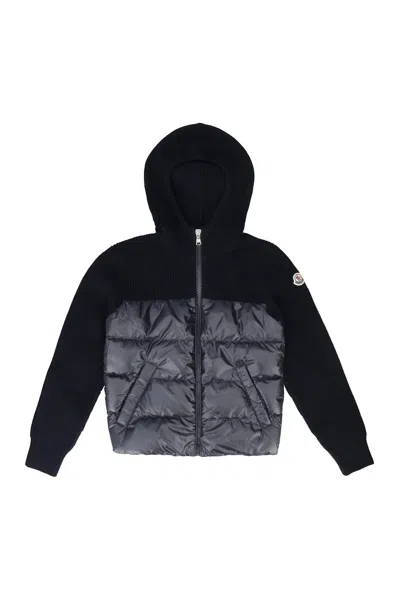 MONCLER CARDIGAN WITH PADDED FRONT PANEL