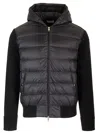 MONCLER CARDIGAN WITH PADDED HOOD