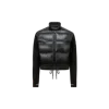 Moncler Cardigan Zippé En Jersey Matelassé In Black