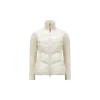 Moncler Diagonal-quilted Padded Wool Zip-up Cardigan White In White