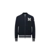 Moncler M Patch Bomber Jacket In Blue