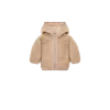 Moncler Cardigan Zippé En Teddy In Neutral