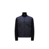 Moncler Nylon And Wool Padded Jacket In Blue