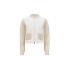 Moncler Cardigan Zippé Matelassé En Coton In White