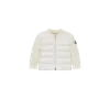 Moncler Cardigan Zippé Matelassé En Laine In Green