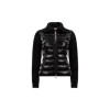Moncler Puffer Knit Cardigan In Black