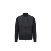 Moncler Cardigan Zippé Matelassé En Laine Et Cachemire In Black